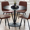 Wooden Dining Table 100cm Wide for 4 People Round - Nero
