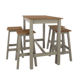 Wooden Dining Table 100cm Wide With 4 Dining Stools - Corona