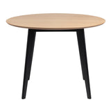 Wooden Dining Table 105cm Wide for 4 People Round - Roxby
