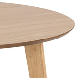 Wooden Dining Table 105cm Wide for 4 People Round - Roxby