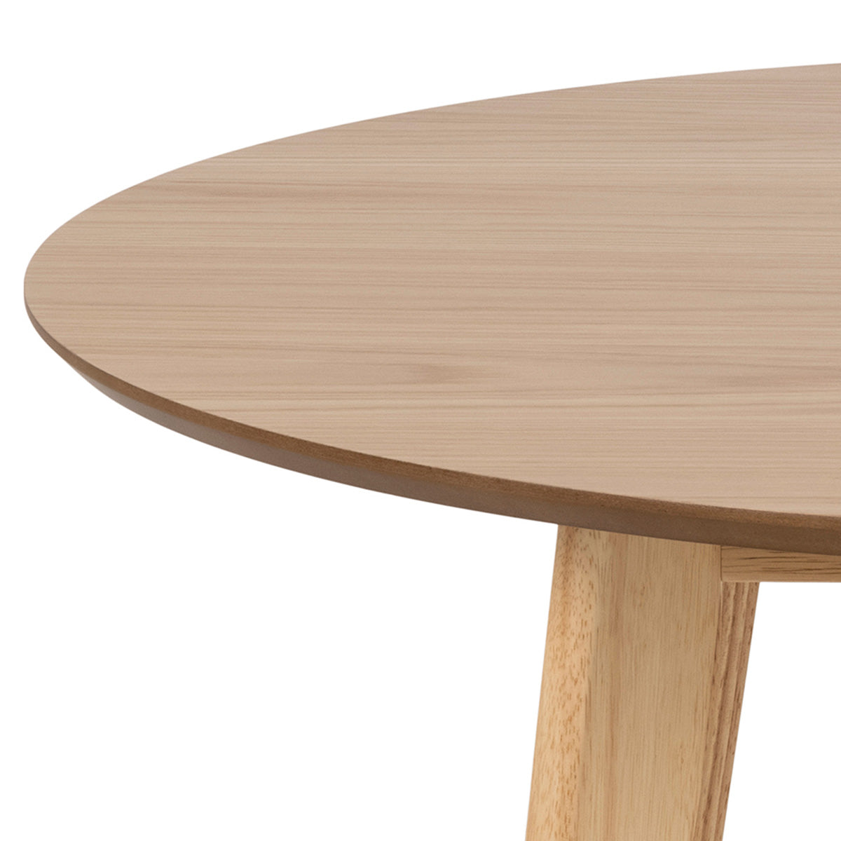 Wooden Dining Table 105cm Wide for 4 People Round - Roxby