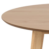Wooden Dining Table 105cm Wide for 4 People Round - Roxby