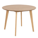 Wooden Dining Table 105cm Wide for 4 People Round - Roxby