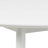 Wooden Dining Table 105cm Wide for 4 People Round - Roxby