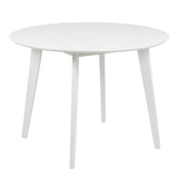 Wooden Dining Table 105cm Wide for 4 People Round - Roxby