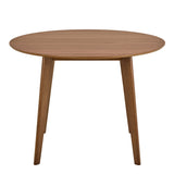 Wooden Dining Table 105cm Wide for 4 People Round - Roxby