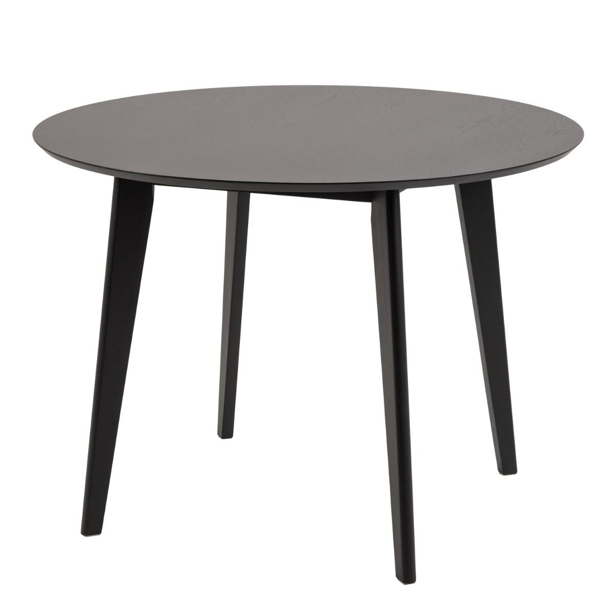 Wooden Dining Table 105cm Wide Round With 4 Roxby Dining Chairs - Roxby