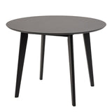 Wooden Dining Table 105cm Wide Round With 4 Roxby Dining Chairs - Roxby