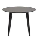Wooden Dining Table 105cm Wide Round With 4 Roxby Dining Chairs - Roxby