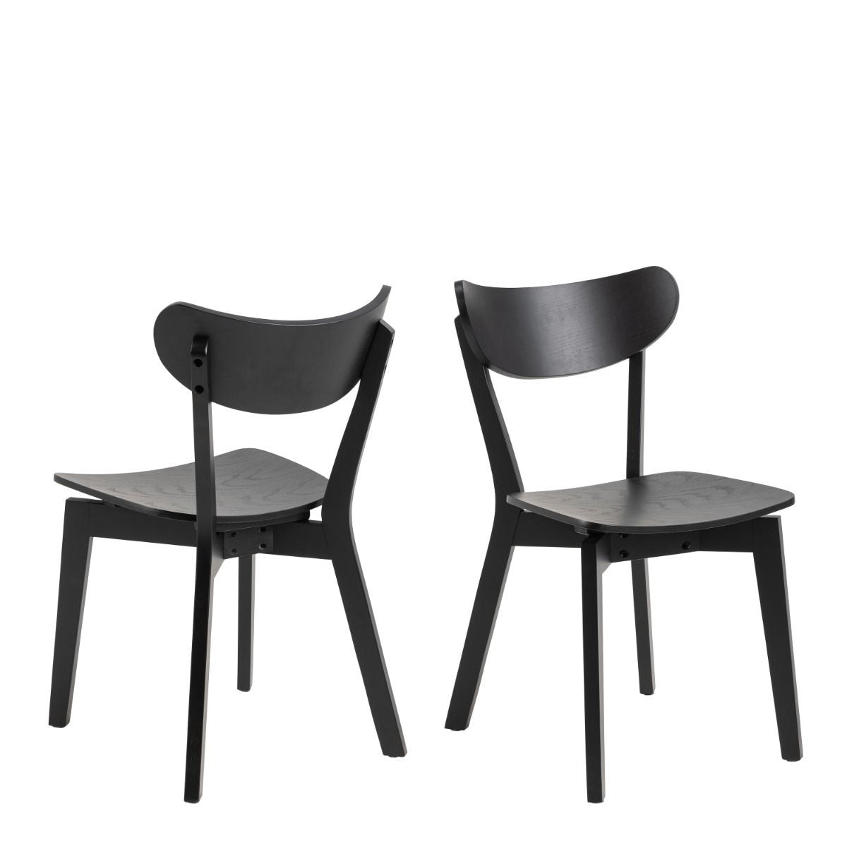 Wooden Dining Table 105cm Wide Round With 4 Roxby Dining Chairs - Roxby