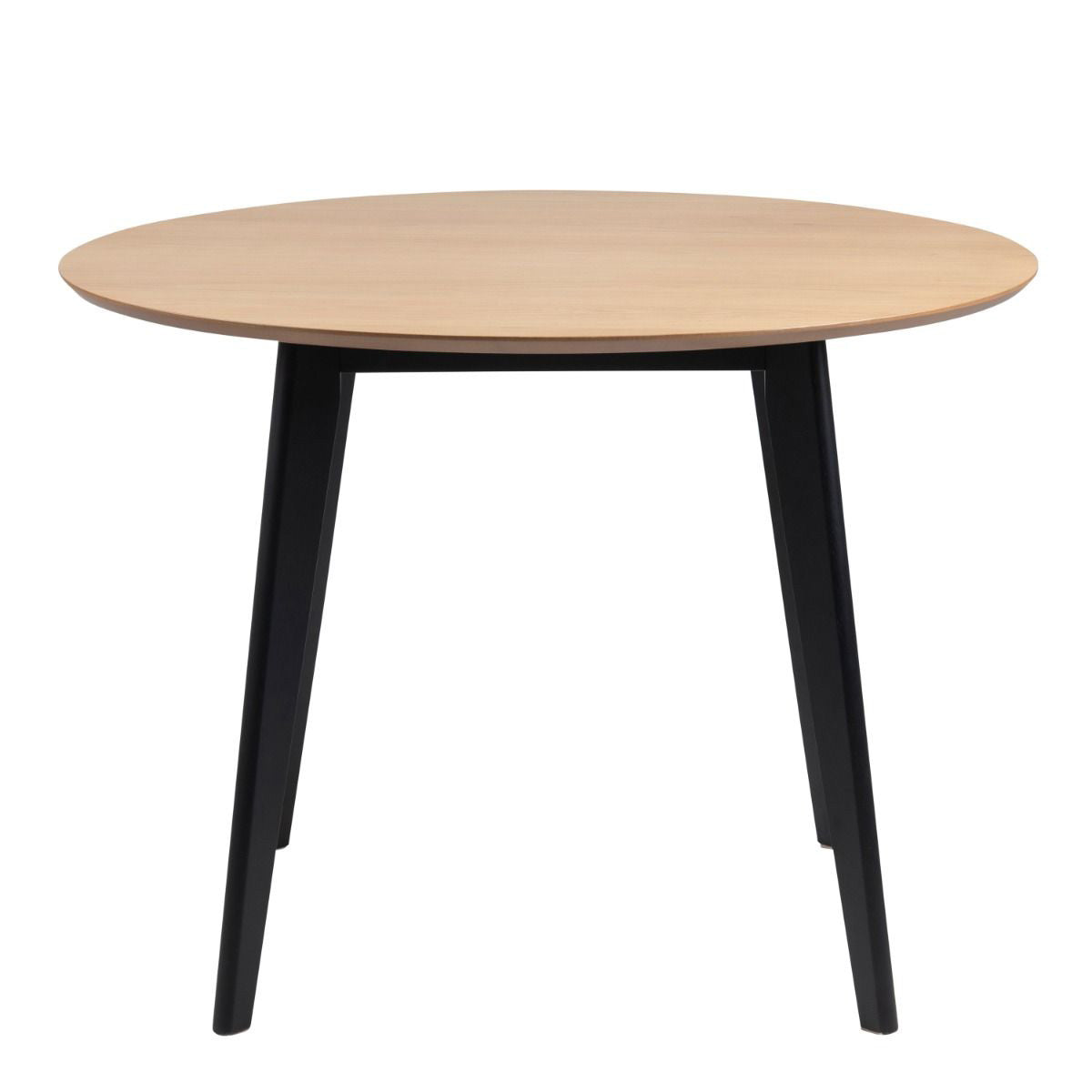 Wooden Dining Table 105cm Wide Round With 4 Roxby Dining Chairs - Roxby