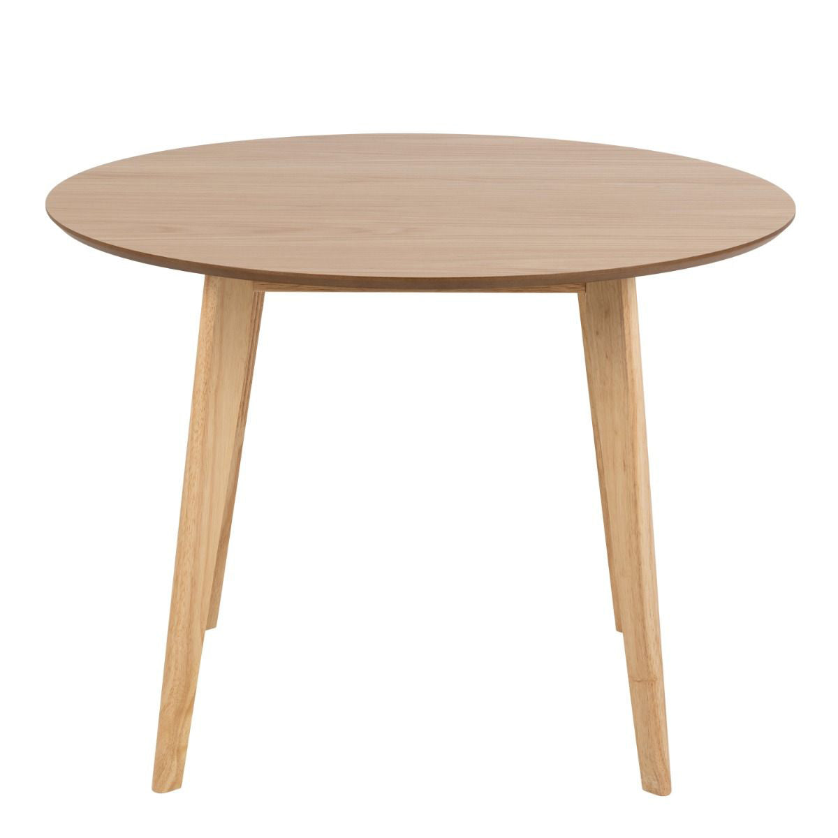 Wooden Dining Table 105cm Wide Round With 4 Roxby Dining Chairs - Roxby