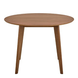 Wooden Dining Table 105cm Wide Round With 4 Roxby Dining Chairs - Roxby