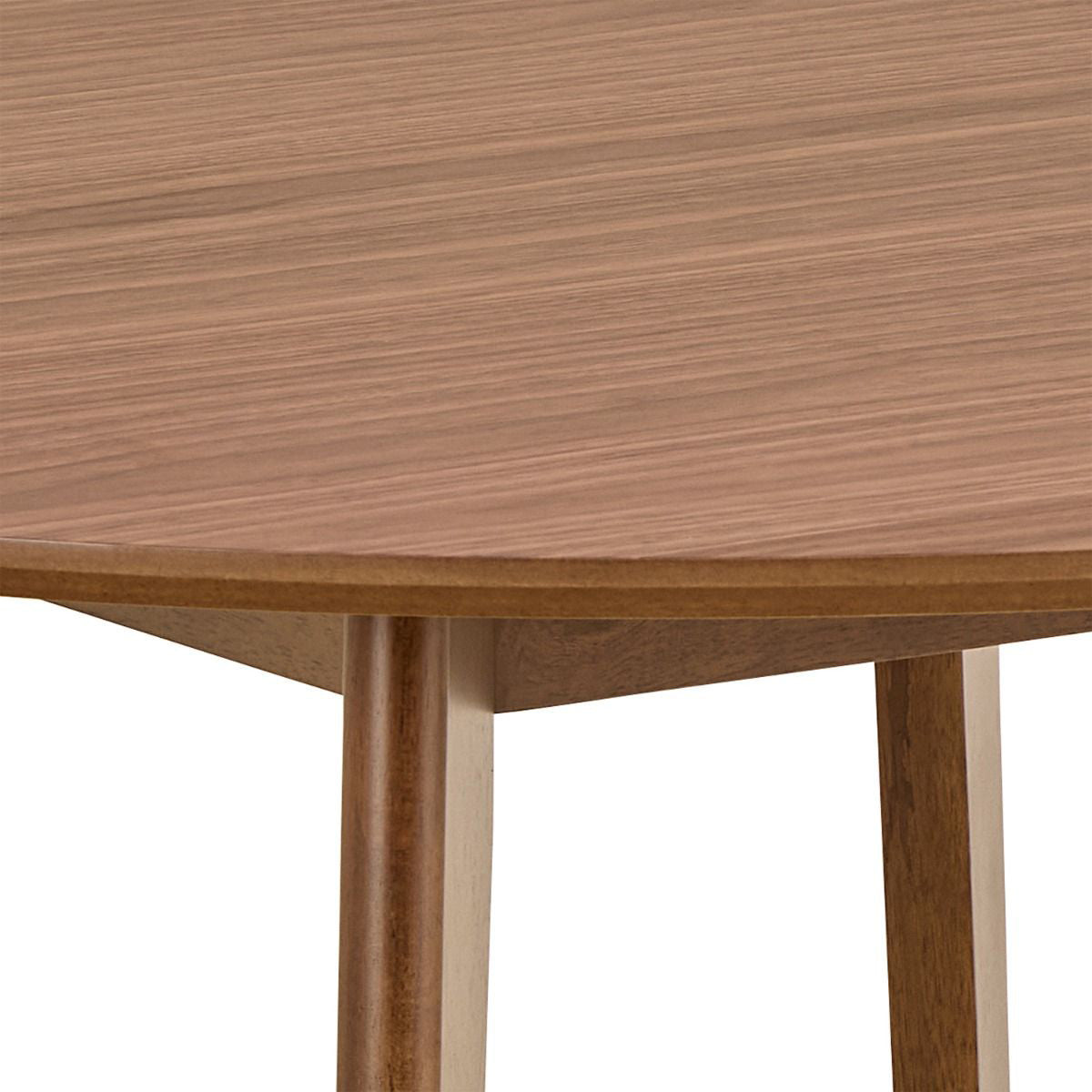 Wooden Dining Table 105cm Wide Round With 4 Roxby Dining Chairs - Roxby