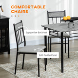 Wooden Dining Table 107cm Wide Rectangular With 4 Chairs - Velmora