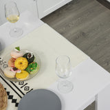 Wooden Dining Table 110cm Wide Rectangular With 2 Benches - Velmora