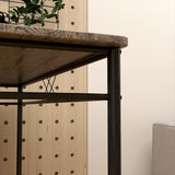 Wooden Dining Table 110cm Wide Rectangular With 4 Chairs And Metal Frame - Velmora