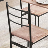 Wooden Dining Table 110cm Wide Rectangular With 4 Chairs - Velmora