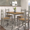 Wooden Dining Table 118cm Wide With 4 Dining Chairs - Corona
