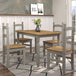 Wooden Dining Table 118cm Wide With 4 Dining Chairs - Corona