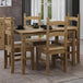 Wooden Dining Table 118cm Wide With 4 Dining Chairs - Corona