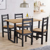 Wooden Dining Table 118cm Wide With 4 Texas Linea Dining Chairs - Texas