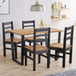 Wooden Dining Table 118cm Wide With 4 Texas Linea Dining Chairs - Texas