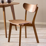 Wooden Dining Table 120cm Wide Round With 4 Roxby Dining Chairs - Roxby