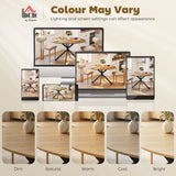 Wooden Dining Table 120cm Wide Round for 4 People - Velmora