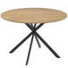 Wooden Dining Table 120cm Wide Round for 4 People - Velmora