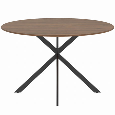 Wooden Dining Table 120cm Wide Round for 4 People - Velmora