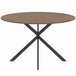 Wooden Dining Table 120cm Wide Round for 4 People - Velmora