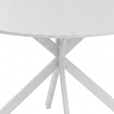 Wooden Dining Table 120cm Wide Round for 4 People - Velmora