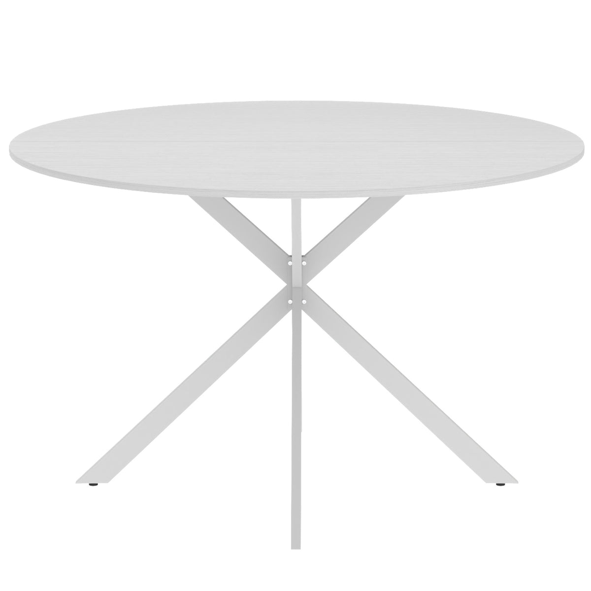 Wooden Dining Table 120cm Wide Round for 4 People - Velmora