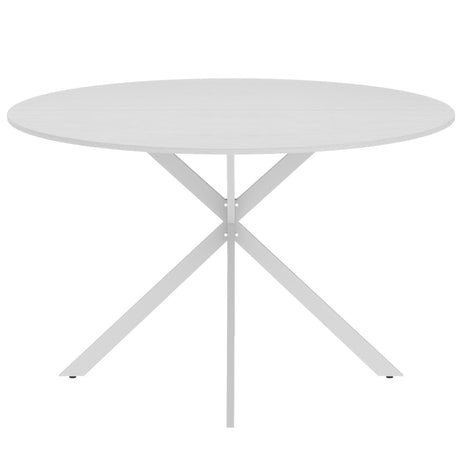 Wooden Dining Table 120cm Wide Round for 4 People - Velmora