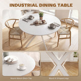 Wooden Dining Table 120cm Wide Round for 4 People - Velmora