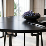 Wooden Dining Table 120cm Wide Round - Velmora