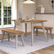 Wooden Dining Table 140cm Wide With 2 Dining Benches - Corona