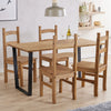 Wooden Dining Table 150cm Wide With 4 Corona Dining Chairs - Texas