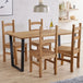 Wooden Dining Table 150cm Wide With 4 Corona Dining Chairs - Texas