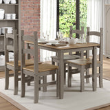 Wooden Dining Table 150cm Wide With 4 Dining Chairs - Corona