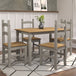 Wooden Dining Table 150cm Wide With 4 Dining Chairs - Corona