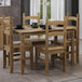 Wooden Dining Table 150cm Wide With 4 Dining Chairs - Corona