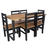 Wooden Dining Table 150cm Wide With 6 Texas Linea Dining Chairs - Texas