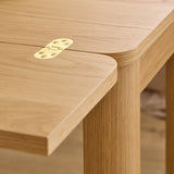 Wooden Dining Table for 2 to 4 People Rectangular Extending - Southampton