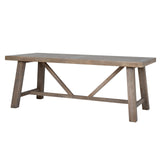 Wooden Dining Table 200cm Wide for 6 People - Haldon