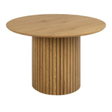 Wooden Dining Table With 4 Adele Grey Dining Chairs - Yale