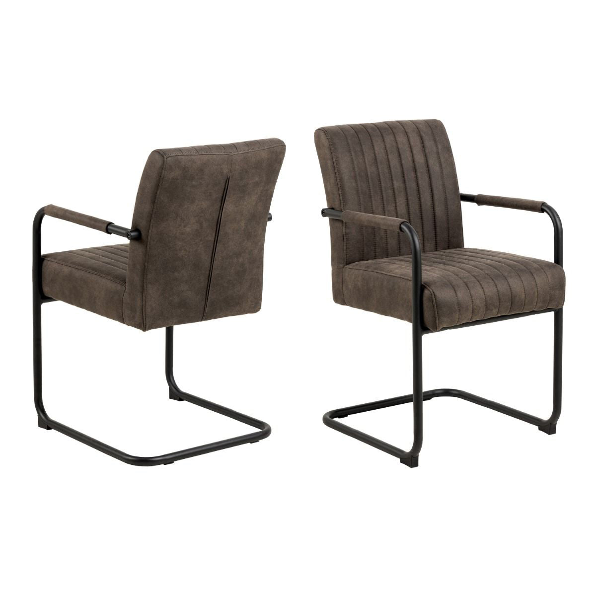 Wooden Dining Table With 4 Adele Grey Dining Chairs - Yale