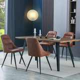 Wooden Dining Table With 4 Corinth Tan Chairs - Nassau