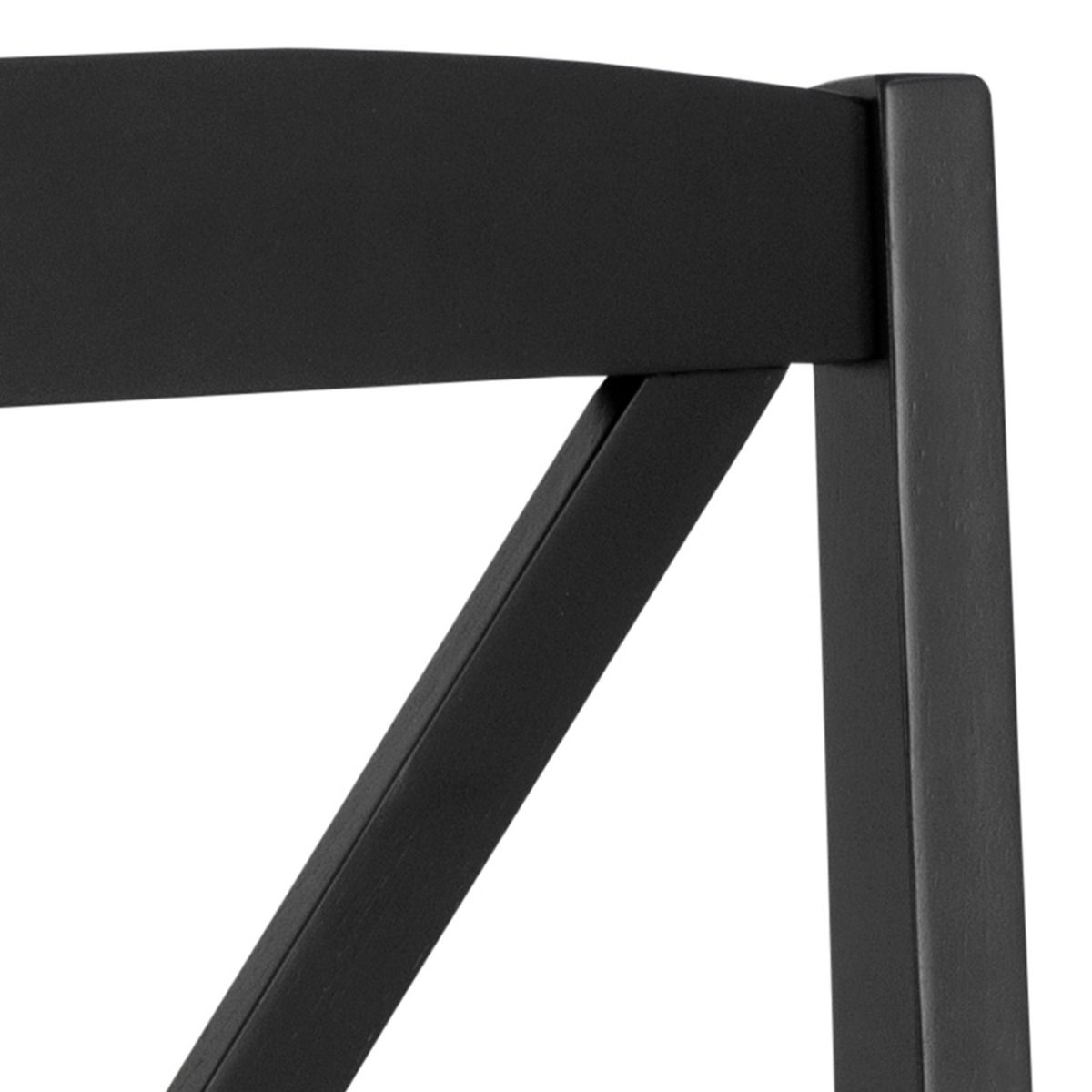 Wooden Dining Table With 4 Elvira Black Dining Chairs - Peru